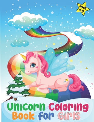 Unicorn coloring book for girls: Unicorn activity book for kids ages 4-8, fun and educational workbook for coloring adorable designs. - Huit Rocket