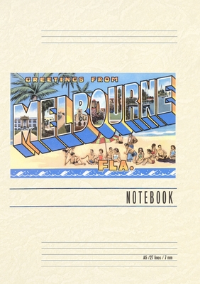 Vintage Lined Notebook Greetings from Melbourne, Florida - 