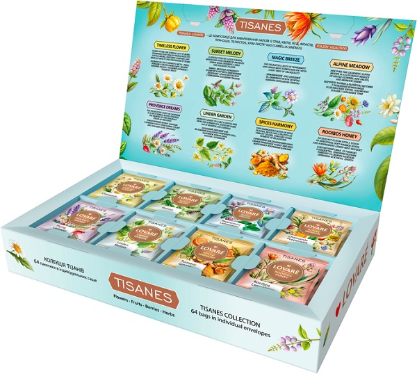 Set ceai: 8 arome x 8 pliculete. Herbal Tea Collection