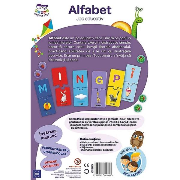 Joc educativ: Alfabetul. Micul explorator