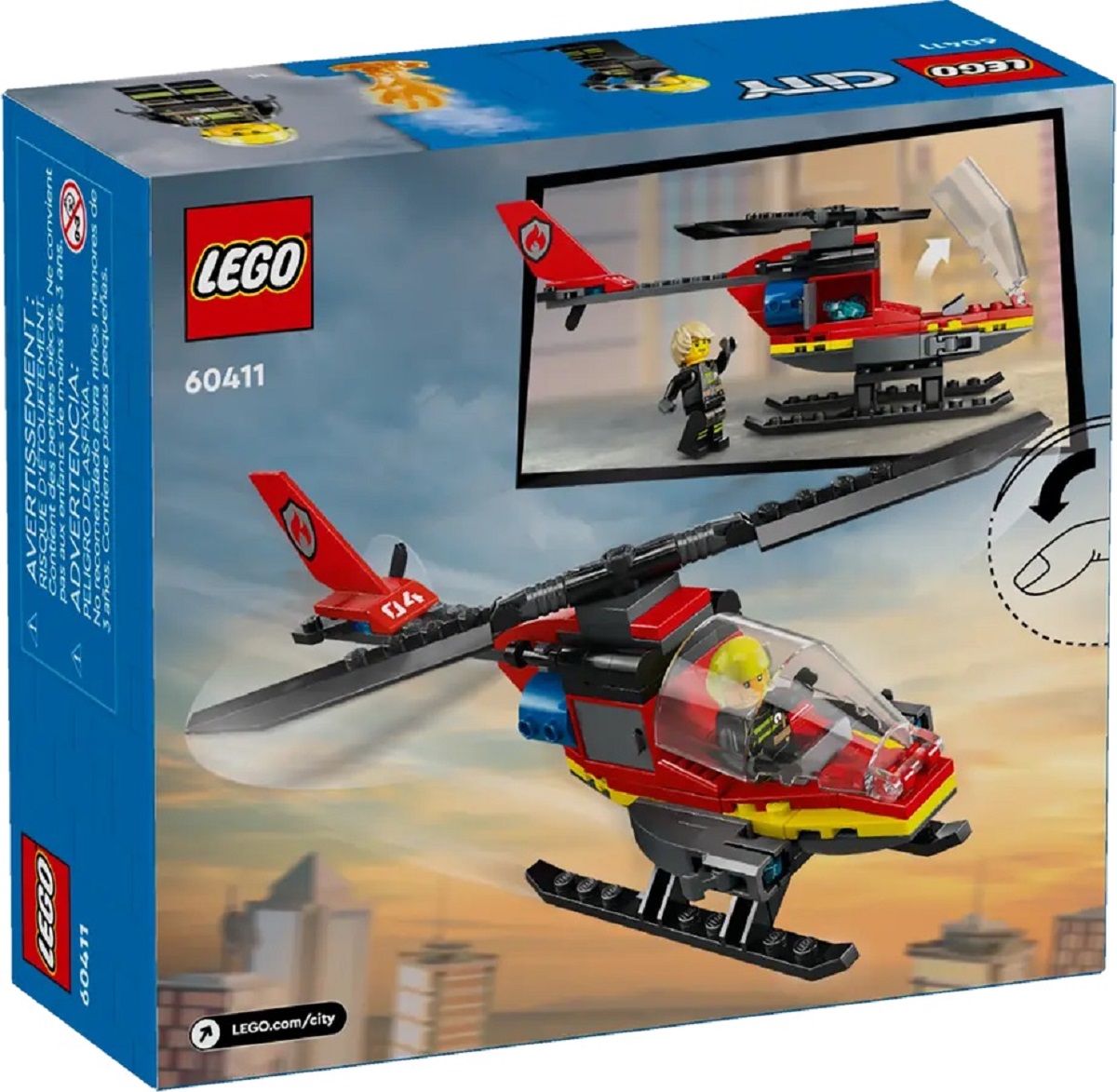 Lego City. Elicopter de pompieri