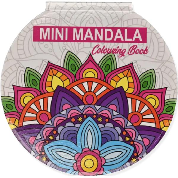 Mini mandala de colorat. Roz