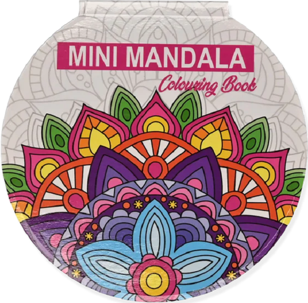 Mini mandala de colorat. Roz