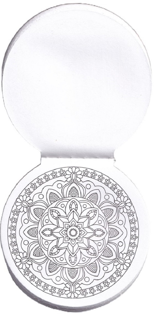 Mini mandala de colorat. Roz