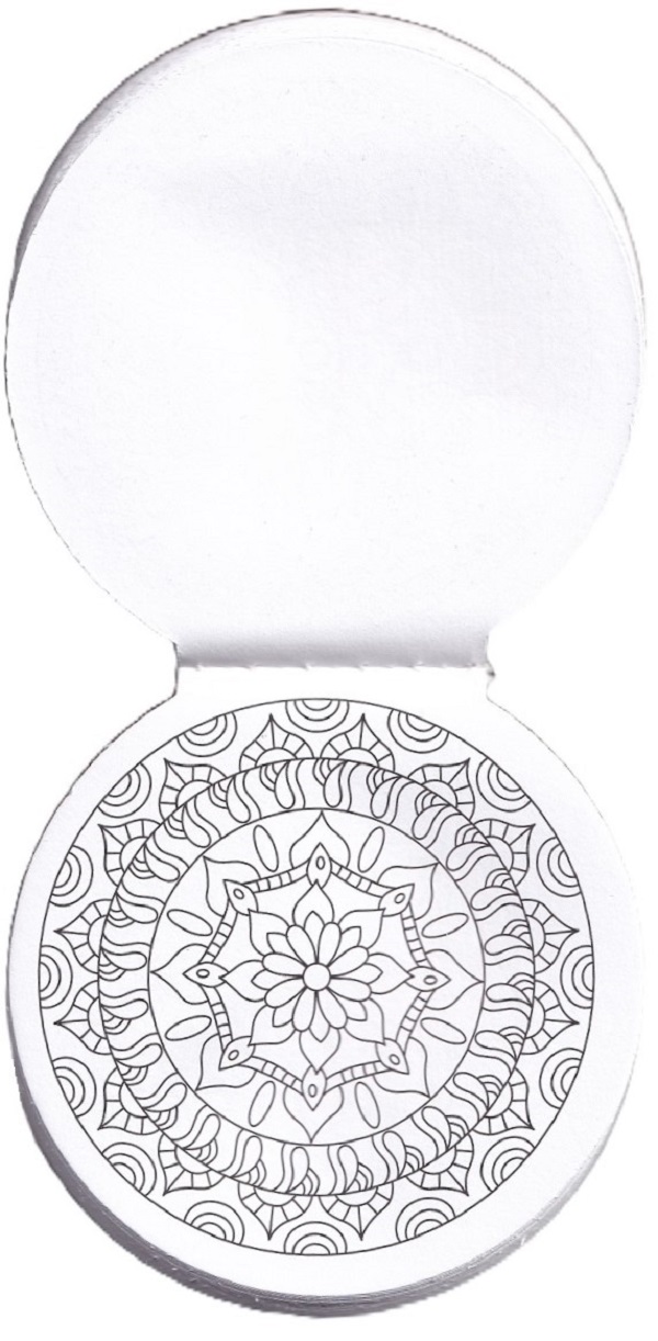 Mini mandala de colorat. Roz
