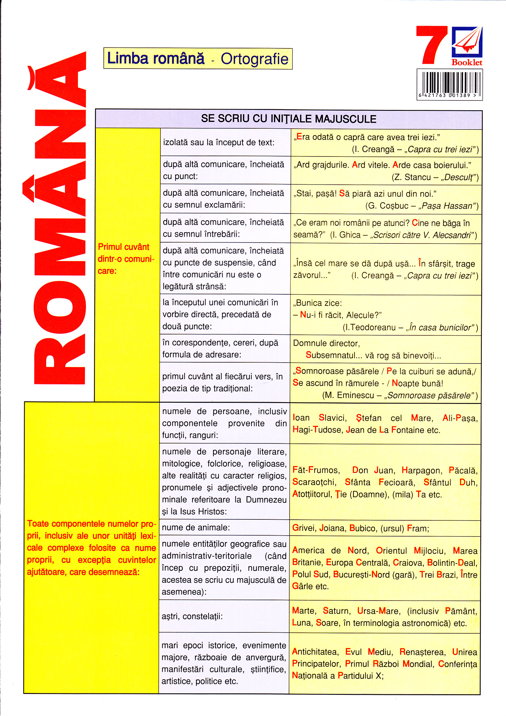Imaginea produsului 'Limba romana 7 - Ortografie'