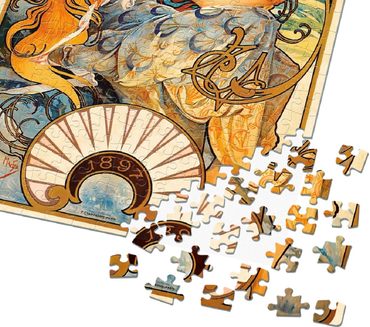 Puzzle 1000: Alphonse Mucha. Biscuits Lefevre-Utile