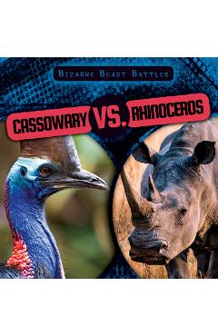 Coperta cărții 'Cassowary vs. Rhinoceros - Janey Levy'