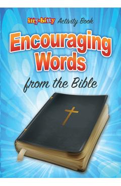 Coperta cărții 'Encouraging Words from the Bible (Pk of 6): Itty-Bitty Bible Activity Book -'
