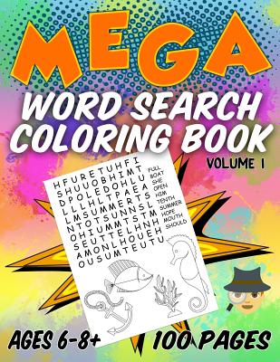 Mega Word Search Coloring Book: Jumbo Sized With 100 Pages - 1000 Vocabulary Words - 