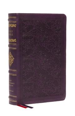 Coperta cărții 'NKJV Large Print Reference Bible, Purple Leathersoft, Red Letter, Comfort Print (Sovereign Collection): Holy Bible, New'