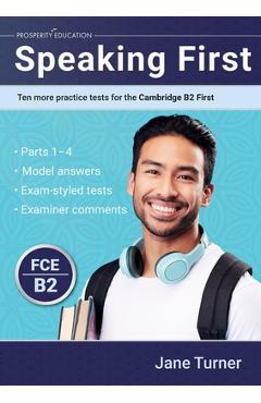 Coperta cărții 'Speaking First: Ten more practice tests for the Cambridge B2 First - Jane Turner'