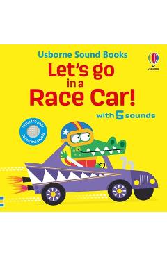 Coperta cărții 'Let's Go in a Race Car! - Sam Taplin'