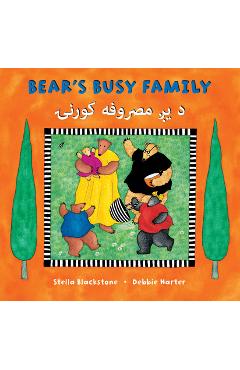 Coperta cărții 'Bear's Busy Family (Bilingual Pashto & English) - Stella Blackstone'