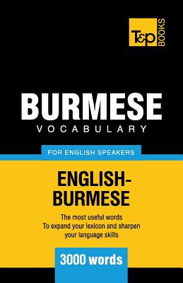 Coperta cărții 'Burmese vocabulary for English speakers - 3000 words - Andrey Taranov'