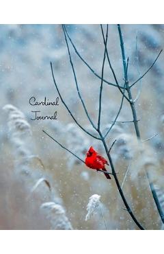 Coperta cărții 'Cardinal Journal: Inspirational, Winter Season, Cardinal Bird Notebook, Journal - June Bug Journals'