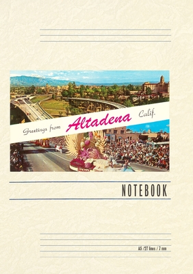 Vintage Lined Notebook Greetings from Altadena, California - 