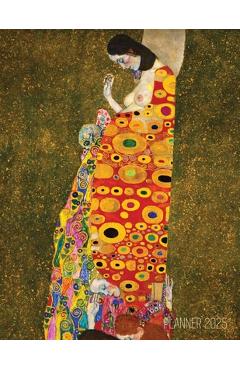 Poza produsului Gustav Klimt Weekly Planner 2025: Hope II Artistic Art Nouveau Daily Scheduler With January-December Year Calendar (12 Months) - Shy Panda Press