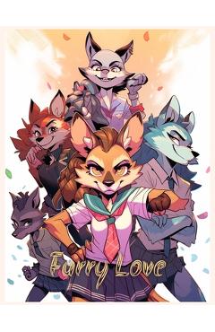 Coperta cărții 'Furry Love: A coloring book for people who love Furries - Jalia Kashton'
