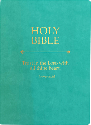 Coperta cărții 'KJV Holy Bible, Trust in the Lord Life Verse Edition, Large Print, Coastal Blue Ultrasoft: (Red Letter, Teal, 1611'