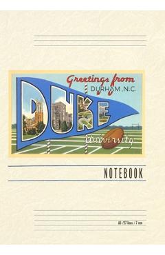 Coperta cărții 'Vintage Lined Notebook Greetings from Duke University, Durham -'
