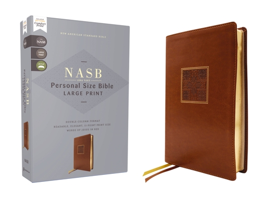 Nasb, Personal Size Bible, Large Print, Leathersoft, Brown, Red Letter, 1995 Text, Comfort Print -