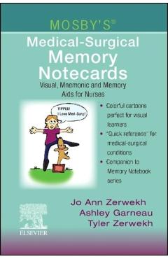 Coperta cărții 'Mosby's Medical-Surgical Memory Notecards: Visual, Mnemonic and Memory AIDS for Nurses - Joann Zerwekh'