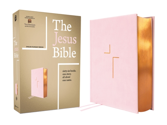 The Jesus Bible, ESV Edition, Leathersoft Over Board, Pink -