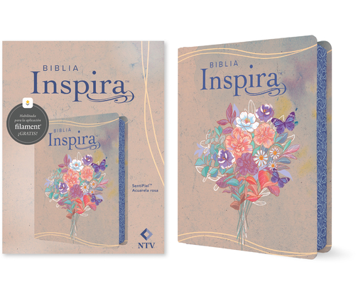 Biblia Inspira Ntv Con Filament (Sentipiel, Acuarela Rosa) - 