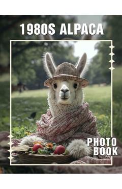 Poza produsului 1980s Alpaca Photo Book: Nostalgic Collection Featuring 40 Unique Images Of Alpacas In Iconic 1980s Fashion - Jasper Vaughn