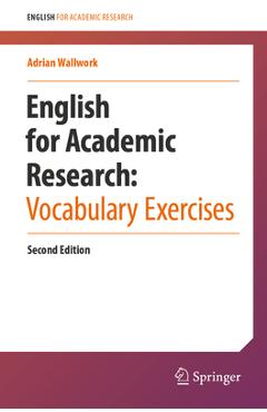 Coperta cărții 'English for Academic Research: Vocabulary Exercises - Adrian Wallwork'