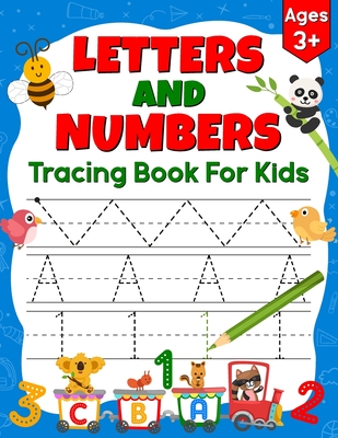 Coperta cărții 'Letters and Numbers Tracing Book for Kids: Practice Alphabets, Numbers, Lines, Shapes, and More - Tinypetal Publications'