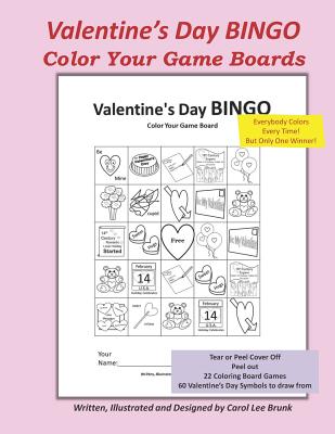 Valentine's Day Bingo: Color Your Game Boards - Carol Lee Brunk