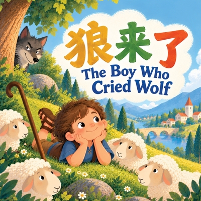 Coperta cărții 'The Boy Who Cried Wolf: Class Aesop's Fable Story for Kids in English, Chinese, and Pinyin - Charlotte Chang'