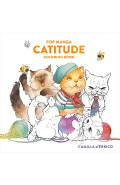 Poza produsului Pop Manga Catitude Coloring Book - Camilla D'errico