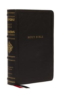 Coperta cărții 'KJV Large Print Reference Bible, Black Leathersoft, Red Letter, Comfort Print, Thumb Indexed (Sovereign Collection):'