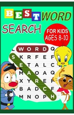 Coperta cărții 'Best word search for kids ages 8-10: Word finder book for children literacy improvement, puzzles to learn - Lux Hasso'