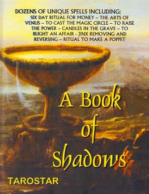 Coperta cărții 'A Book of Shadows: Dozens of Unique Spells Including Six Day Ritual For Money, To Cast The Money Circle, Candle in The'