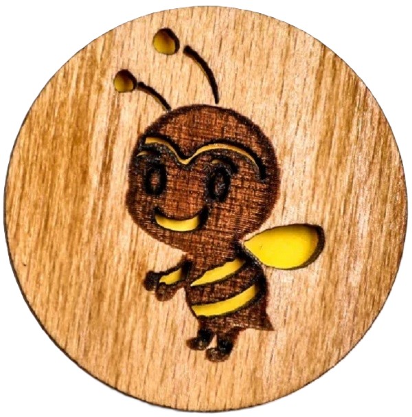 Imaginea produsului 'Martisor insigna din lemn: Albinuta'