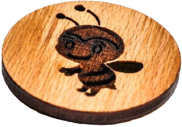 Imaginea produsului 'Martisor insigna din lemn: Albinuta'