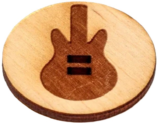 Martisor insigna din lemn: Chitara