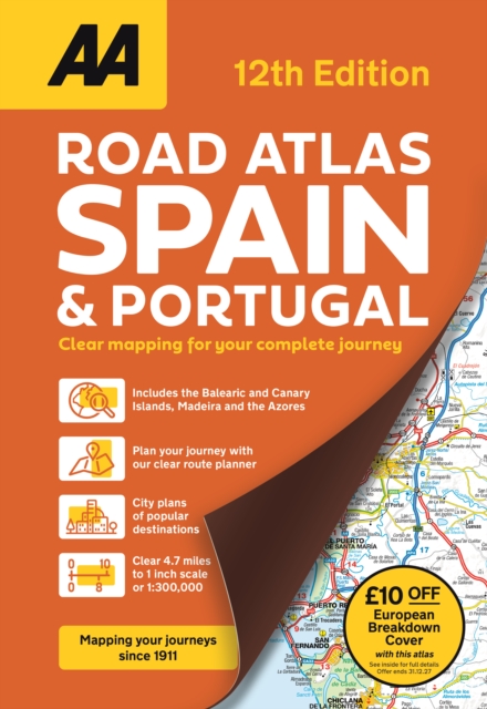 AA Road Atlas Spain & Portugal -