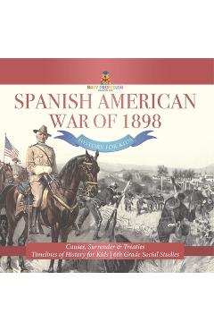 Poza produsului Spanish American War of 1898 - History for Kids - Causes, Surrender & Treaties Timelines of History for Kids 6th Grade Social Studies - 