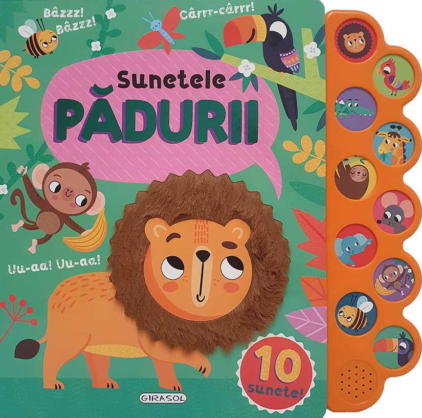 Sunetele padurii. Carte sonora cu 10 sunete