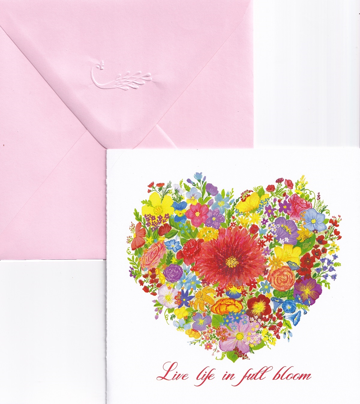 Felicitare: Inima flori
