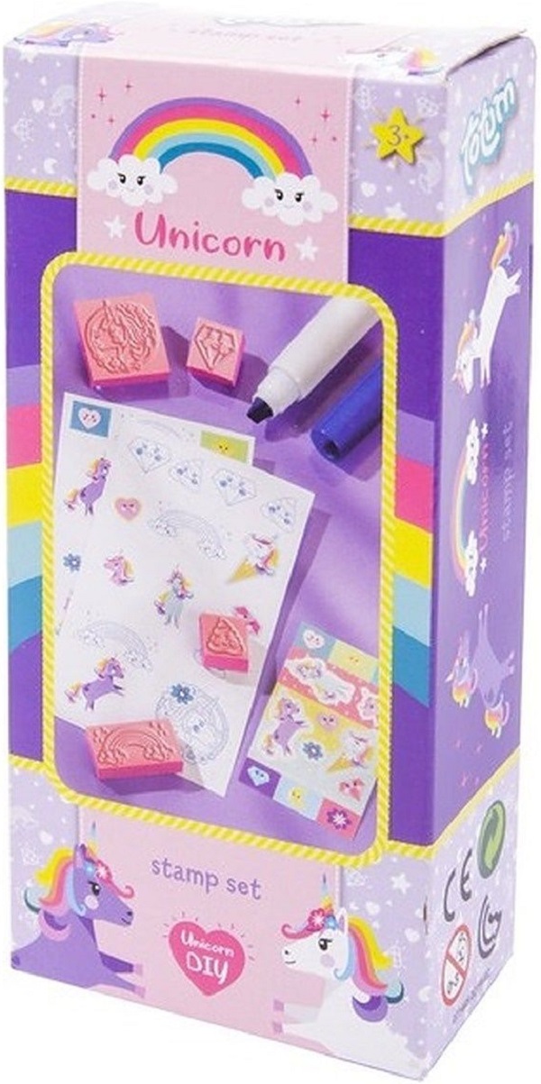 Mini set creativ stampile cu unicorni