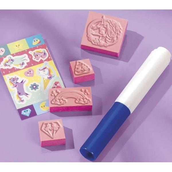 Mini set creativ stampile cu unicorni