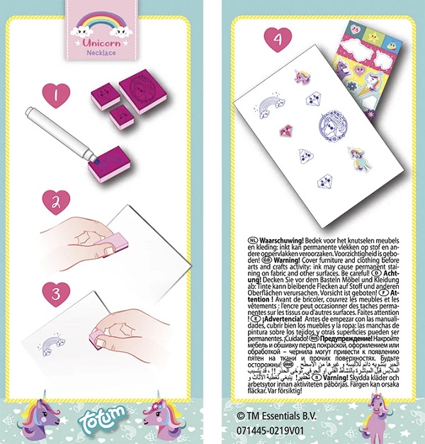 Mini set creativ stampile cu unicorni