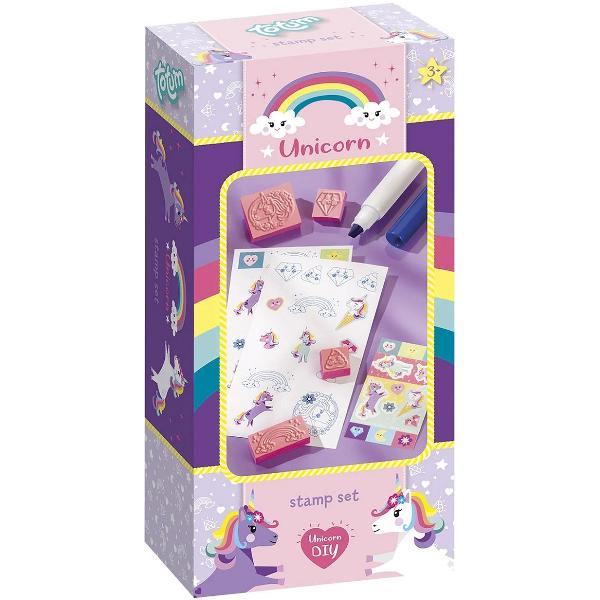 Mini set creativ stampile cu unicorni