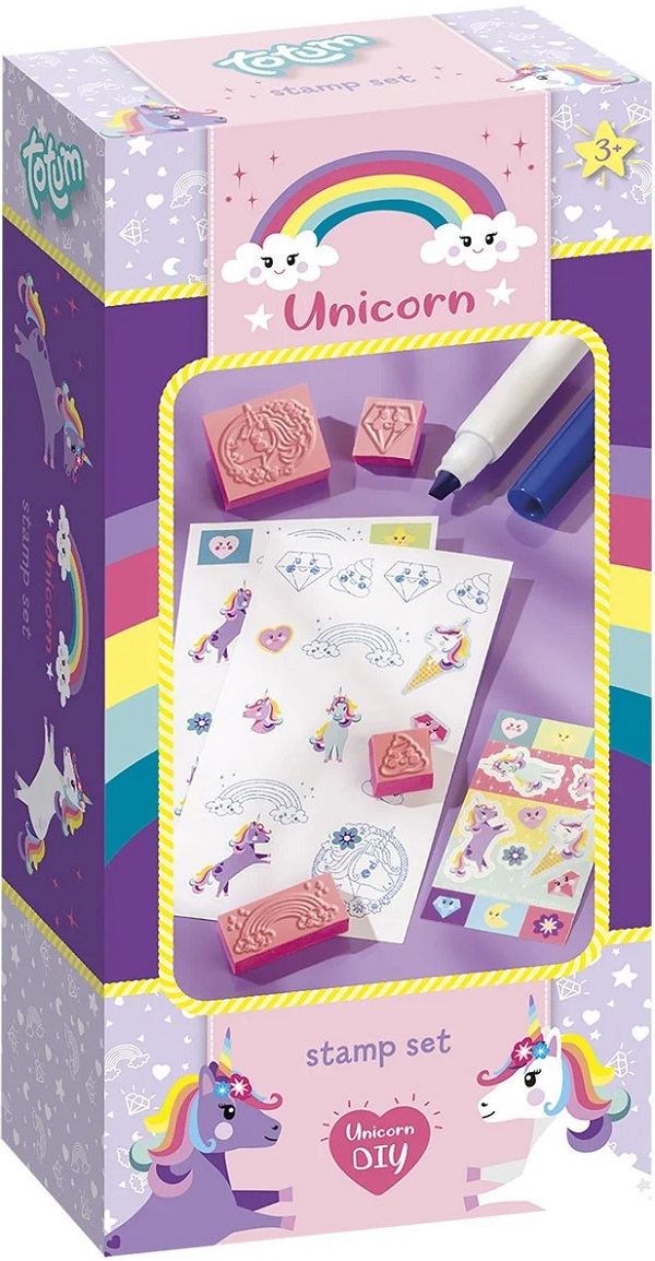 Mini set creativ stampile cu unicorni